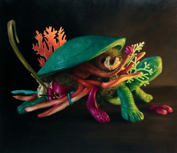 Marcin Zawicki z cyklu „The Fall”, olej na płótnie, 140 x 160 cm, 2012 (źródło: materiały prasowe)