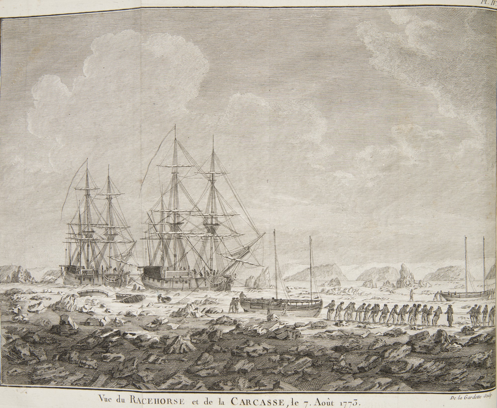 Constantine John Phipps, Voyage Au Pole Boréal. A Paris, 1775 – statki biorące udział w wyprawie na Biegun Północny w 1773, fot. MNK (źródło: materiały prasowe organizatora)