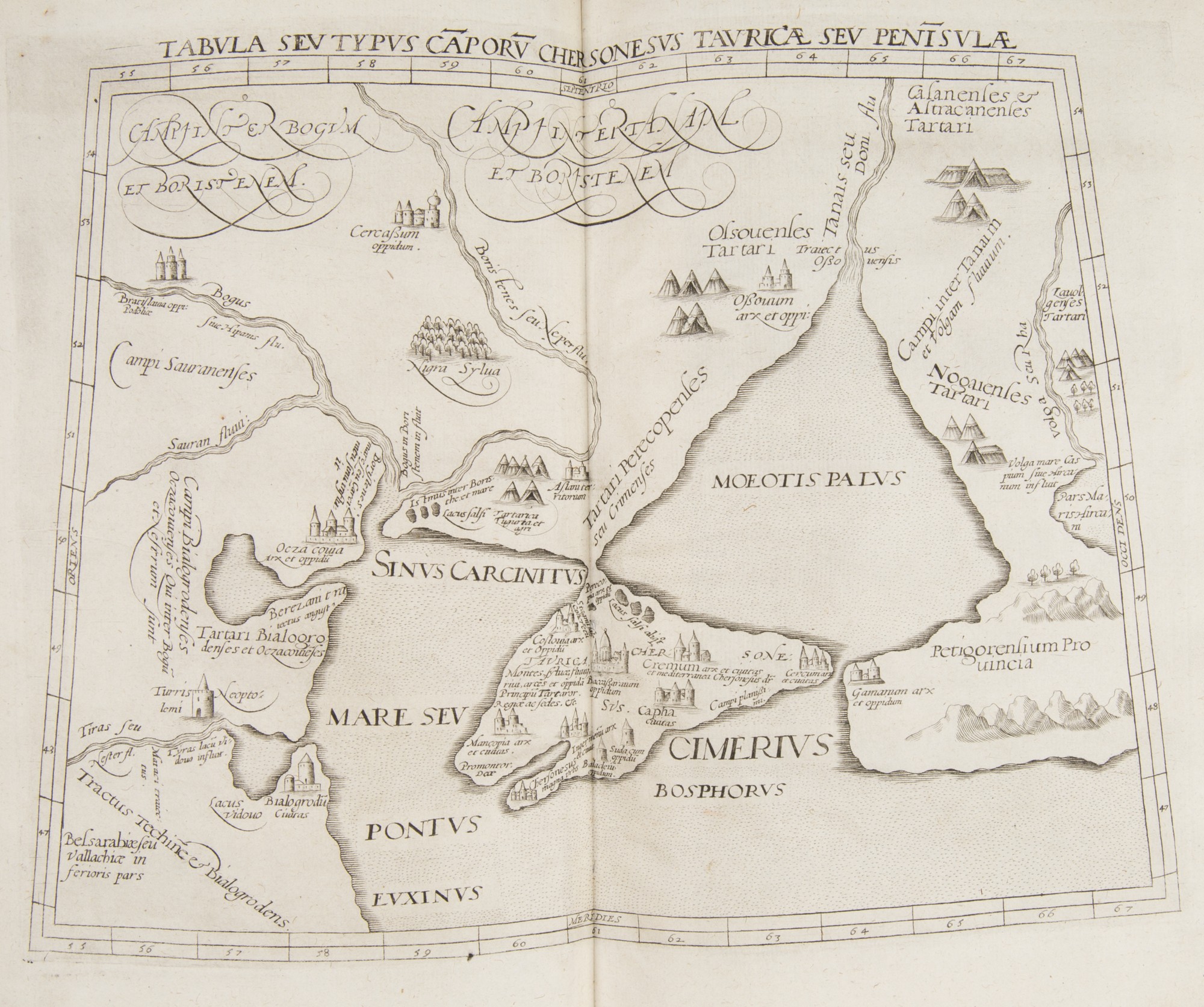 Marcin Broniowski, Tartariae Descriptio. Kolonia, 1595 – mapa Krymu, fot. MNK (źródło: materiały prasowe organizatora)