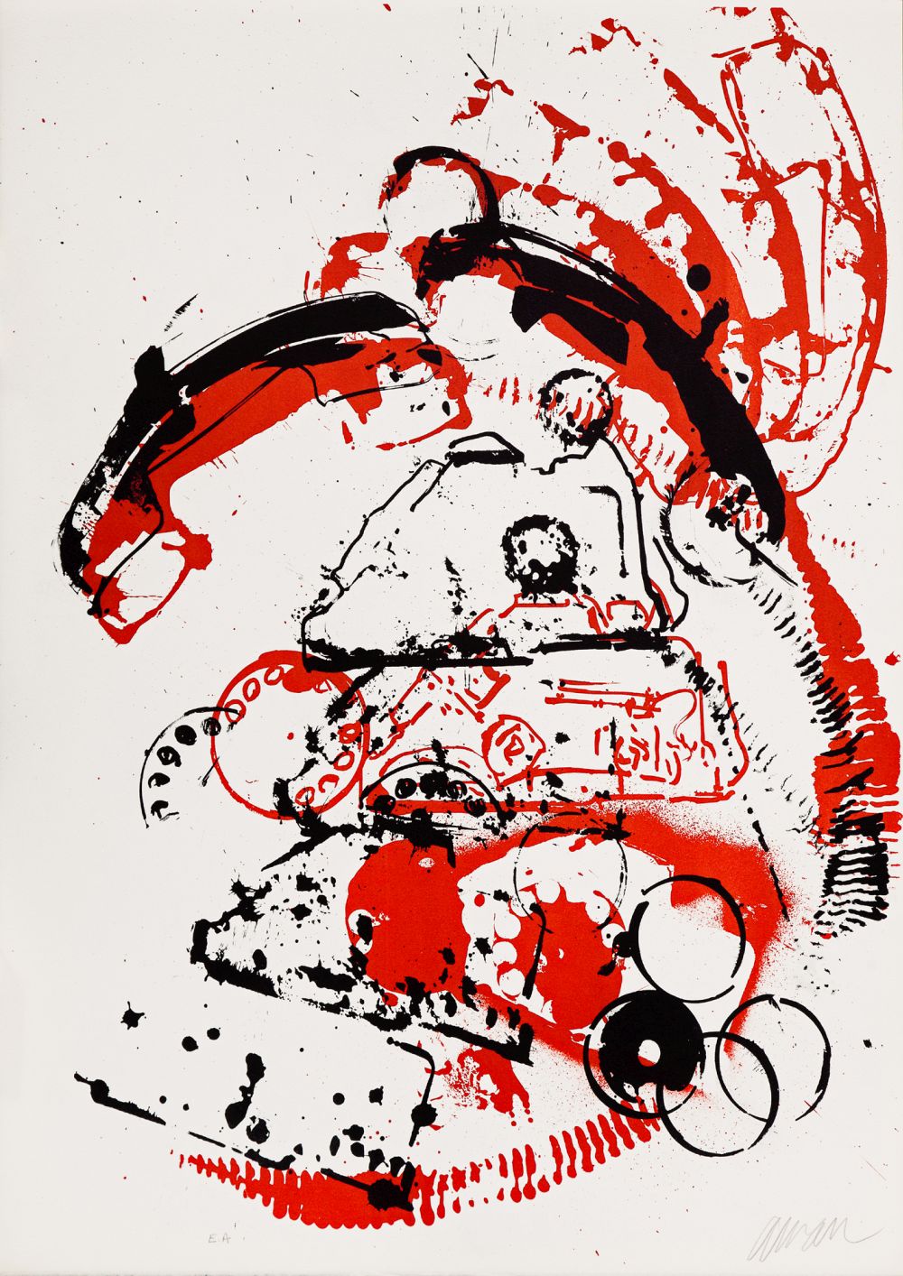 Arman, Wnętrza rzeczy I – Telefon, 1971, litografia, EA, 65 x 48,8, Kolekcja CGII – inv. OE 6794 © ADAGP (źródło: materiały prasowe)