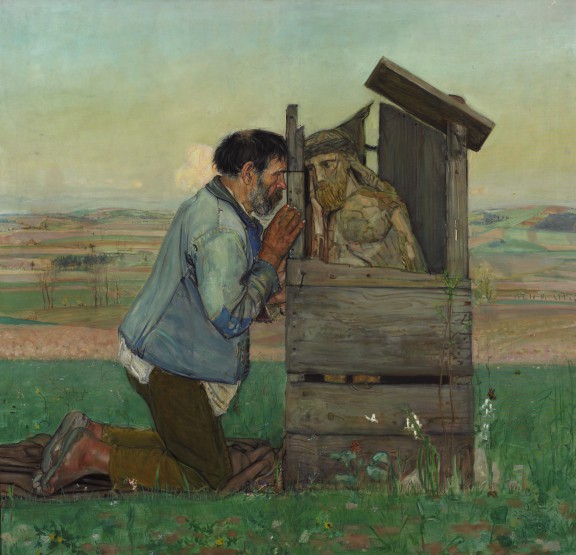 Wlastimil Hofman (1881–1970), „Spowiedź”, 1906, olej, płótno, 139,5 x 146 cm, Muzeum Narodowe w Warszawie (źródło: materiały prasowe organizatora)