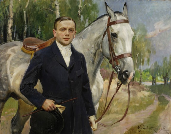 Wojciech Kossak (1856–1942), „Portret Bronisława Krystalla z koniem”, 1923, Muzeum Narodowe w Warszawie (źródło: materiały prasowe)