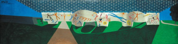 Wojciech Fangor, Projekt pawilonu na Expo'58, ściana południowa, Bruksela, fot. Wojciech Holnicki-Szulc, własność MASP (źródło: materiały prasowe Centrum Rzeźby Polskiej Orońsku)
