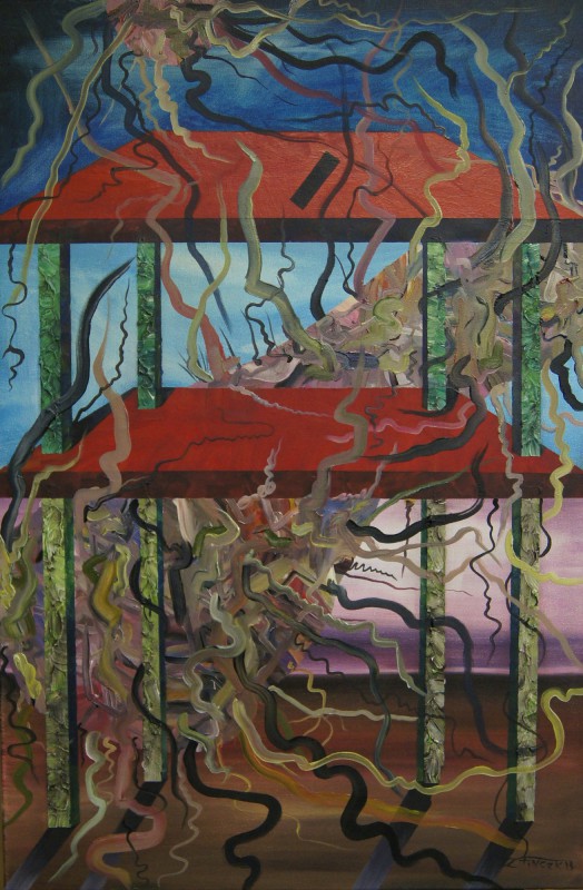 Ziemowit Fincek, „Prawo do życia”, 60x90 cm, technika mieszana na płótnie, 2013 (źródło: materiały prasowe)
