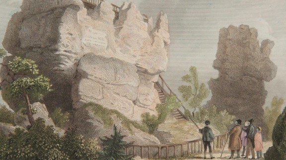Albert Henry Payne wg A. L. Richtera, „Góry Stołowe. Fotel Pradziada na Szczelińcu Wielkim”, 1841, w zbiorach Muzeum Narodowego we Wrocławiu (źródło: materiały prasowe organizatora)