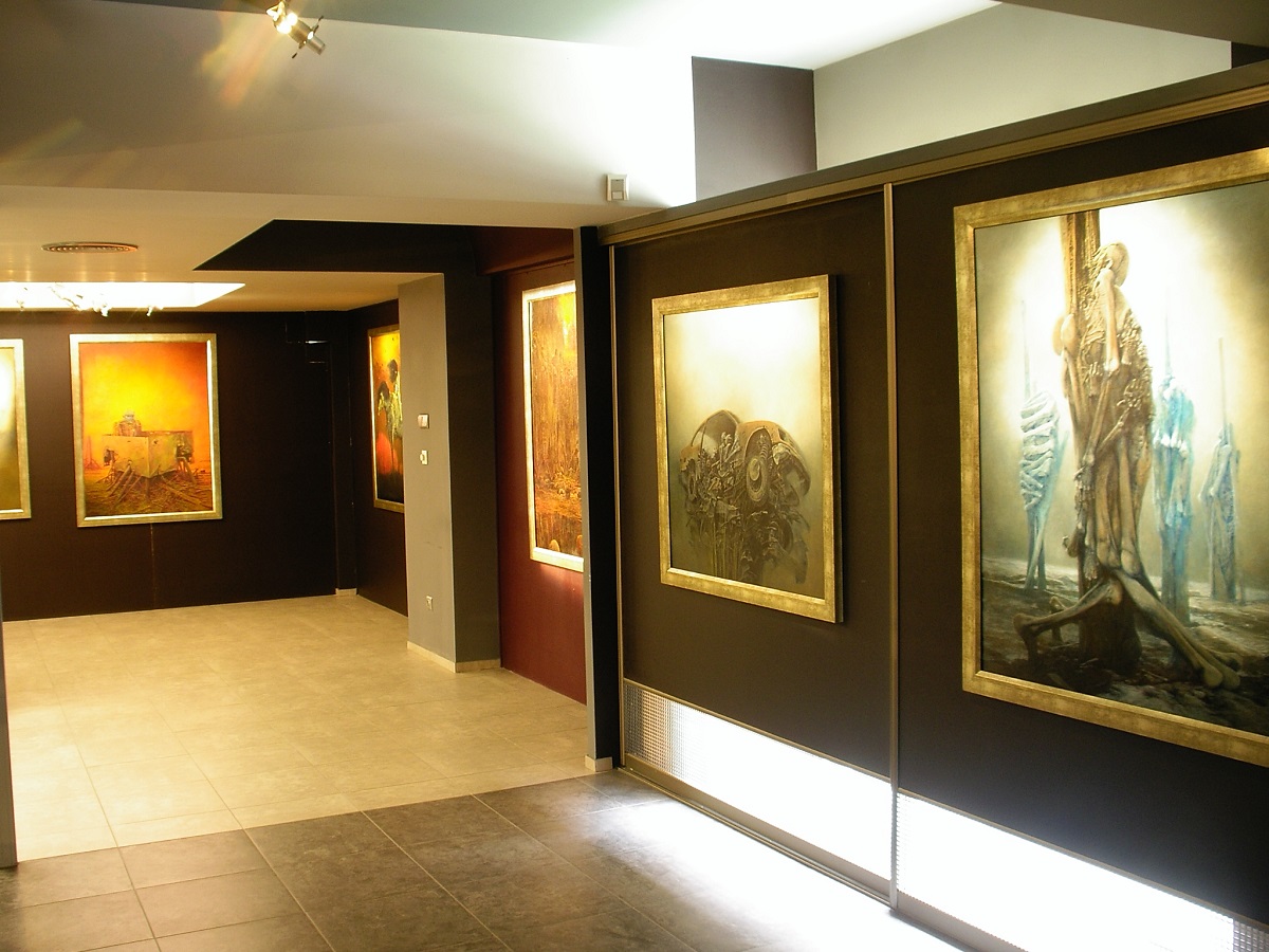 Zdzisław Beksiński, widok wystawy „Beksiński. Decennium”, Miejska Galeria Sztuki w Częstochowie, 2015 (źródło: materiały prasowe organizatora)
