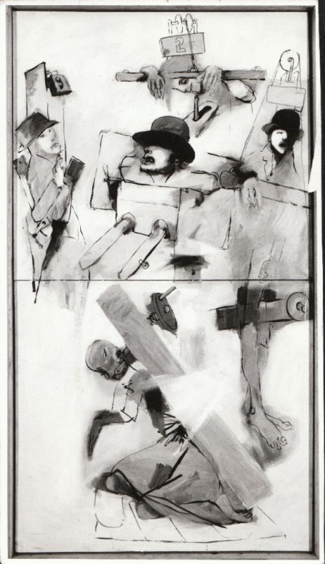 Tadeusz Kantor, „Świętoszka”, obraz do spektaklu „Niech sczezną artyści”, Teatr Cricot 2, 1985, Stedelijk Museum voor Actuele Kunst, Gent (źródło: materiały organizatora)