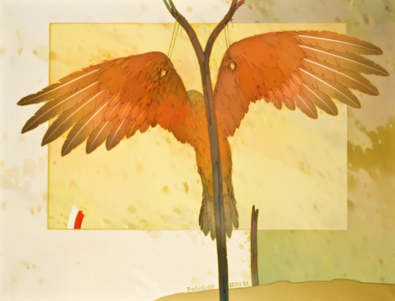 Zbigniew Paluszak, „Requiem dla ptaka V”, 1982–1983 (źródło: materiały prasowe Muzeum Narodowego we Wrocławiu)