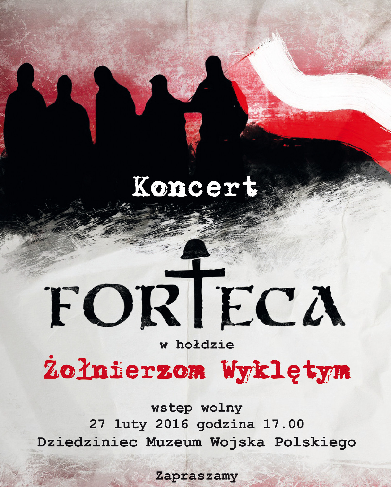 Koncert zespołu Forteca w hołdzie Żołnierzom Wykletym – plakat (źródło: materiały prasowe)