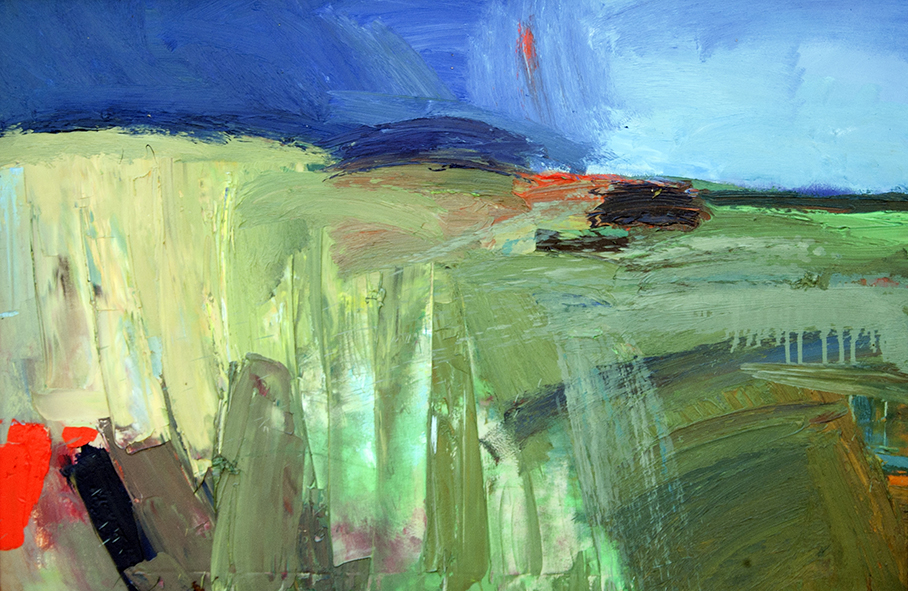Edward Syty, z cyklu „Malowany wschód” – „Pejzaż 1”, 2013, olej, płótno, 85x100 (źródło: materiały prasowe)