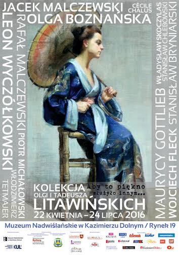 „Aby to piękno służyło innym... Kolekcja Olgi i Tadeusza Litawińskich” – plakat (źródło: materiały prasowe organizatora)