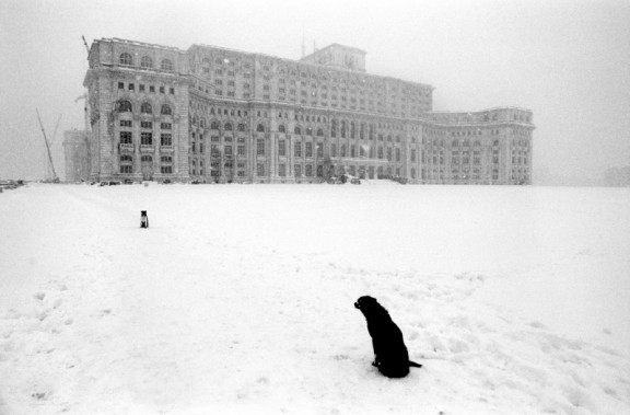 Bert Verhoeff, Pałac Ceausescu, dzien po jego egzekucji, Boże Narodzenie, Bukareszt, Rumunia, 1989 (źródło: materiały prasowe)