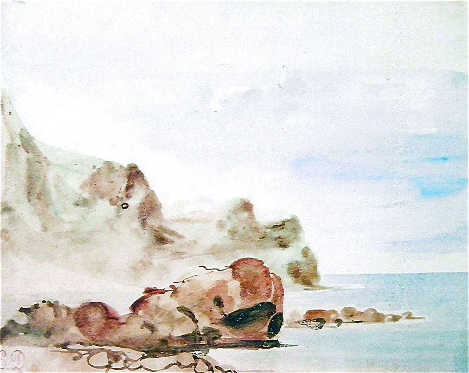 Eugène Delacroix, „Falezy w Dieppe” (ok. 1834) (źródło: materiały prasowe Muzeum Narodowego w Gdańsku)