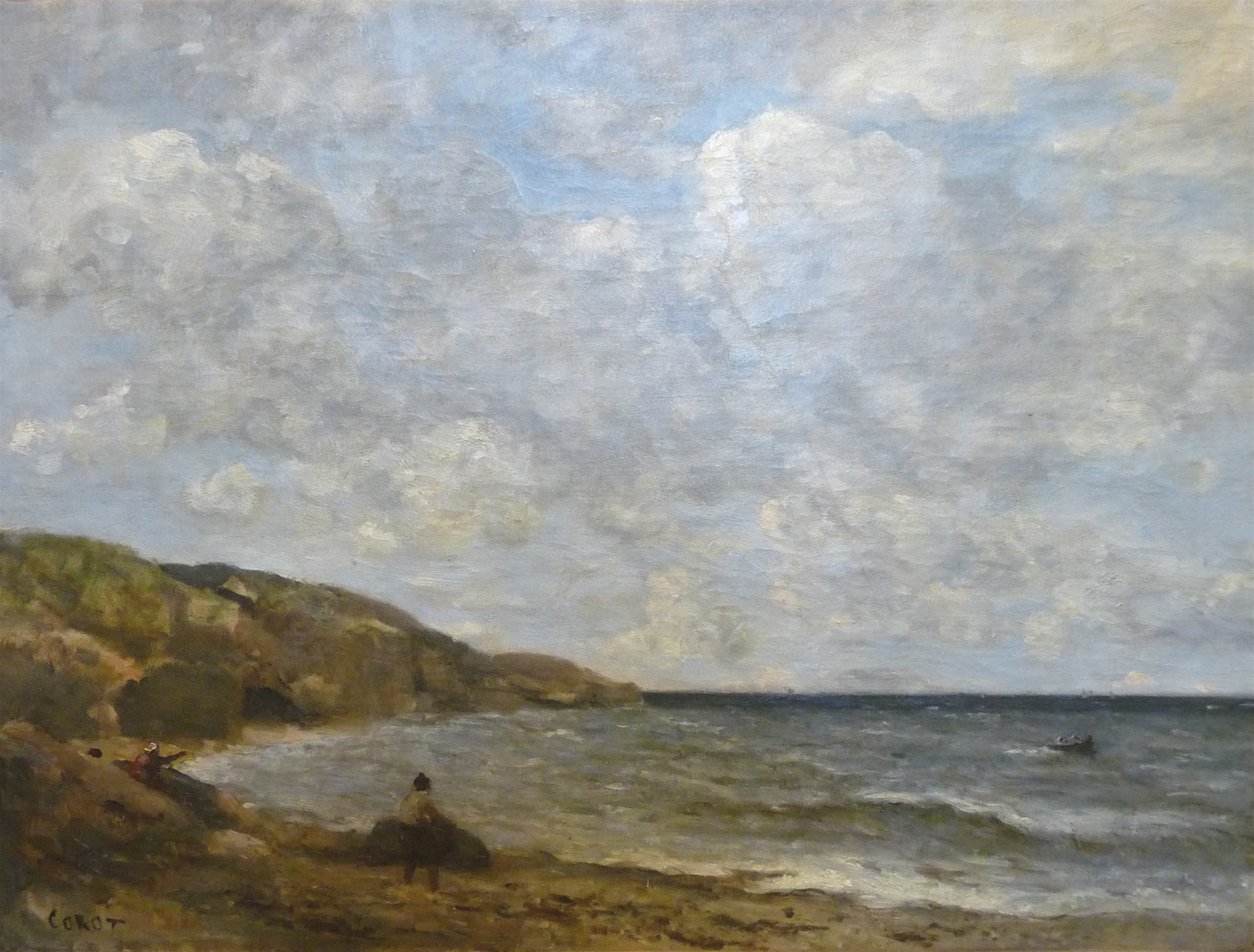 Jean-Baptiste-Camille Corot, „Plaża w Normandii” (ok. 1872–1874) (źródło: materiały prasowe Muzeum Narodowego w Gdańsku)