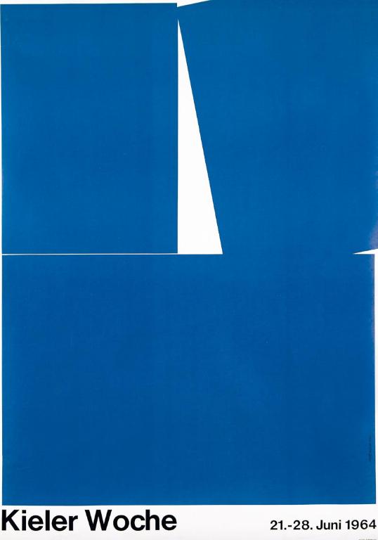 Hans Hillmann, Tydzień Kiloński, 21–28 czerwca 1964 roku. Srebrny medal na 1. Międzynarodowym Biennale Plakatu w 1966 roku (źródło: materiały prasowe organizatora)