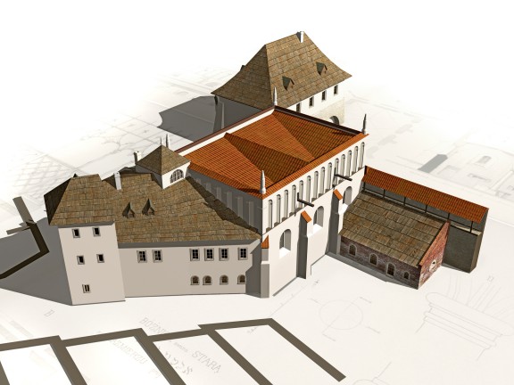 Synagoga Stara, ok. 1650 r., widok od południowego-zachodu (źródło: materiały prasowe organizatora)