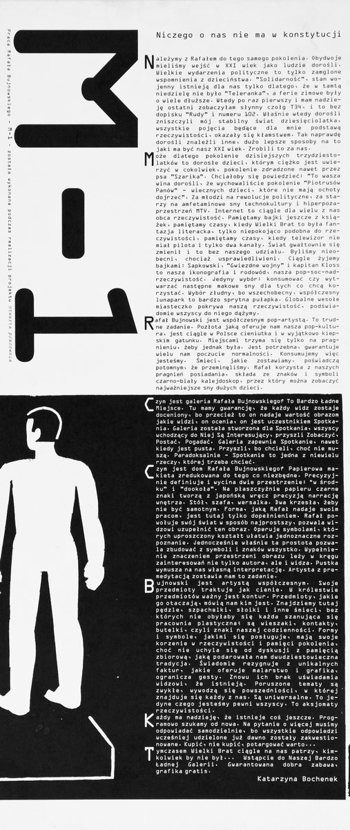 Rafał Bujnowski, „M-1”, 2001 (źródło: materiały prasowe organizatora)