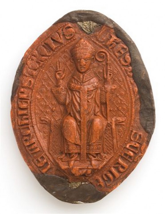 Pieczęć arcybiskupa ryskiego Johanna I von Lunnen, 1285 r. (źródło: materiały prasowe organizatora)