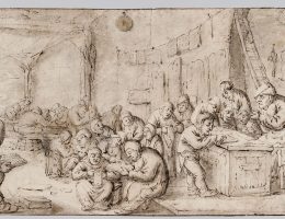Bartholomeus Molenaer, „Wiejska szkoła z nauczycielem ostrzącym pióro”, ok. 1635–1650 (źródło: materiały prasowe organizatora)