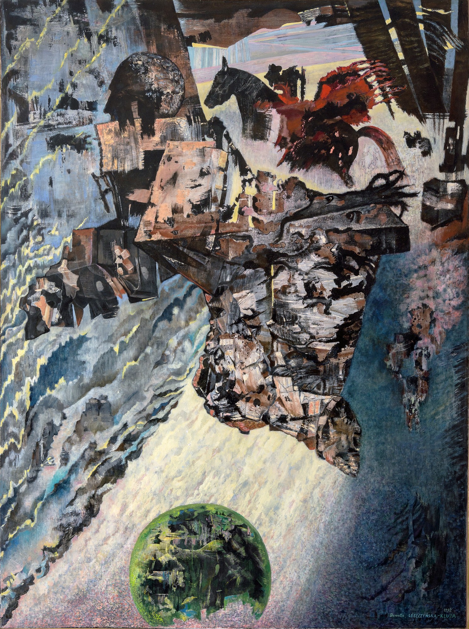 Danuta Leszczyńska-Kluza, „Creator”, 1992, olej, płótno, 180x120 cm (źródło: materiały prasowe organizatora)