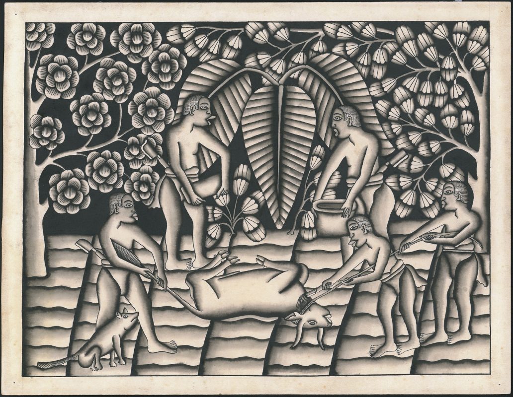 I KANTEN (czynny w Sanur, 1930-1940), „Mężczyźni zarzynający krowę”, 1937 (źródło: materiały prasowe organizatora)