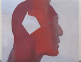 Jan Merta, „Indianin” (z cyklu „Część amerykańskiej epopei”), 2015–2016, akryl na płótnie, 90 x 110 cm (źródło: materiały prasowe organizatora)