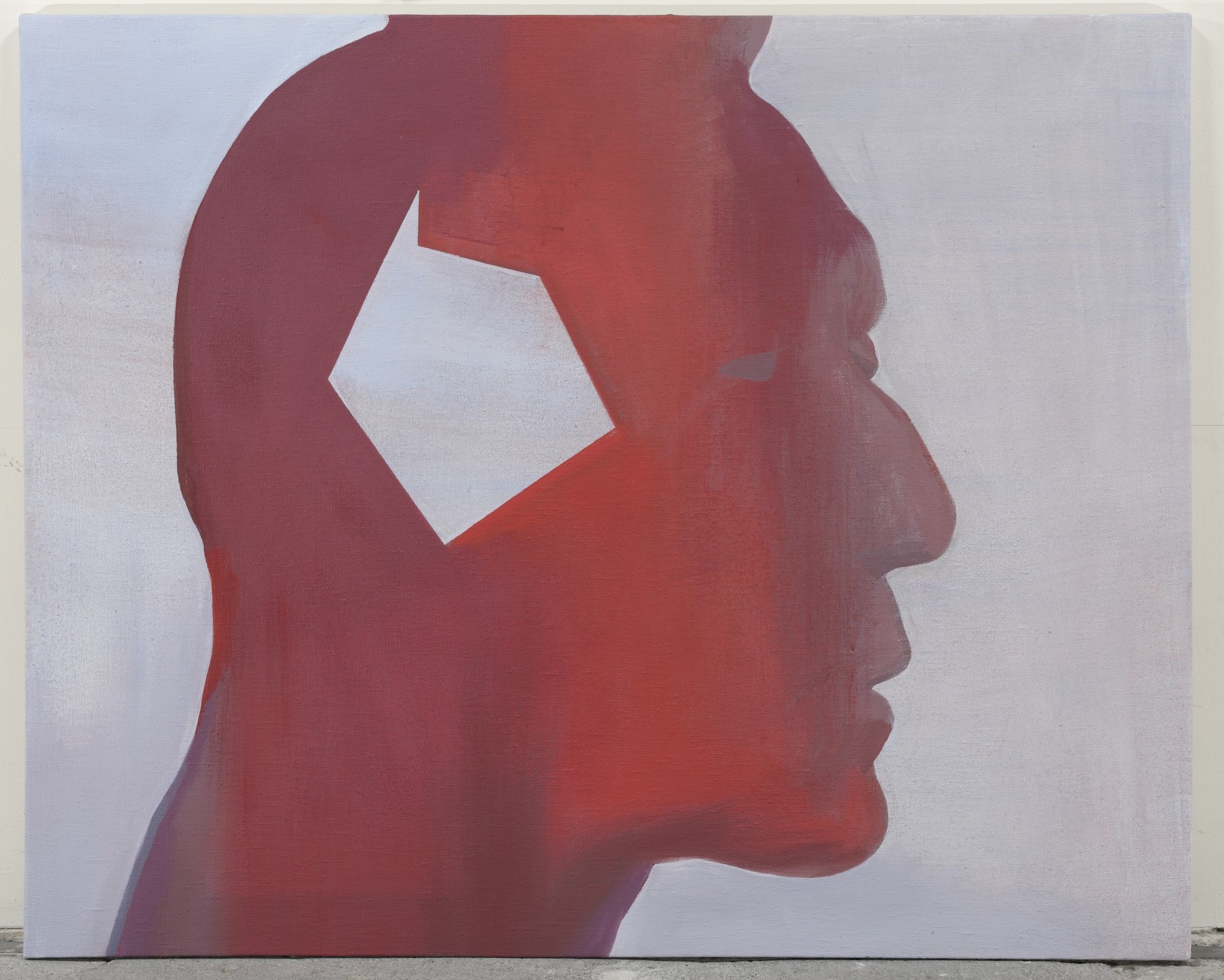 Jan Merta, „Indianin” (z cyklu „Część amerykańskiej epopei”), 2015–2016, akryl na płótnie, 90 x 110 cm (źródło: materiały prasowe organizatora)