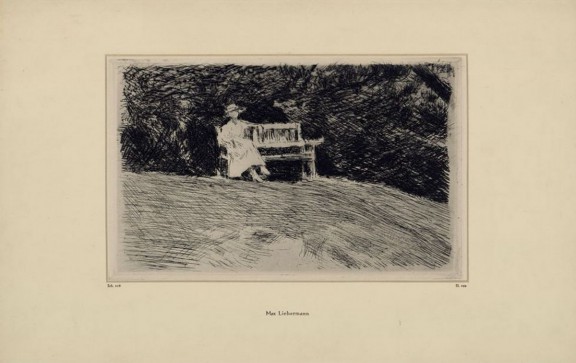 Max Liebermann, „Ławka ogrodowa”, 1916, fot. © Muzeum Narodowe w Gdańsku (źródło: materiały prasowe organizatora)