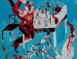 Stanisław Szumski, Bez tytułu, 2015, akryl na płótnie, 180×180 cm (źródło: materiały prasowe orgnizatora)