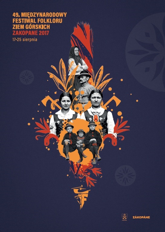49. Międzynarodowy Festiwal Folkloru Ziem Górskich w Zakopanem – plakat (źródło: materiały prasowe organizatora)