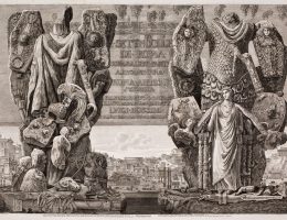 Luigi Rossini, Rzym – fragmenty dekoracji rzeźbiarsko-architektonicznych, 1828, w cyklu „I sette colli di Roma” (źródło: materiały prasowe organizatora)