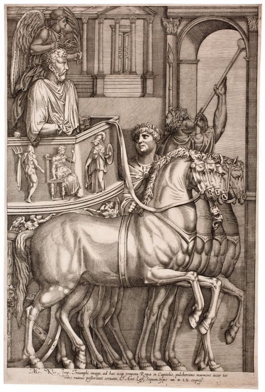 Nicolas Beatrizet, „Triumfalny wjazd na Kapitol cesarza Marka Aureliusza”, 1560 (źródło: materiały prasowe organizatora)
