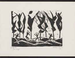 Stefan Szmaj (1893–1970), „Taniec wśród drzew”, ryc. 5 z cyklu „Topole – Cykl II” (źródło: materiały prasowe organizatora)