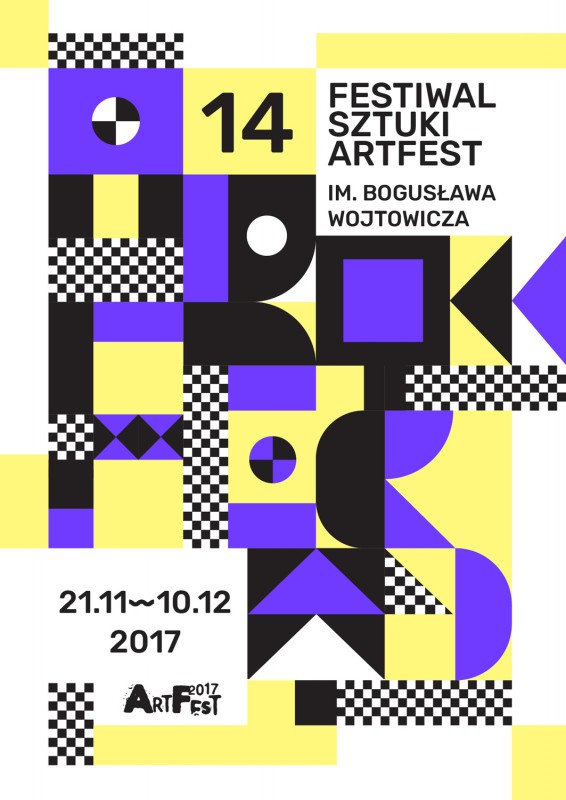 Plakat 14. Festiwalu Sztuki ArtFest im. Bogusława Wojtowicza (źródło: materiały prasowe)