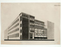 Bohdan Lachert i Józef Szanajca, projekt oddziału Banku Gospodarstwa Krajowego w Gdyni, 1927, Muzeum Architektury we Wrocławiu (źródło: materiał prasowy organizatora)