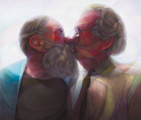 Anna Ostoya, „Pocałunek (2)”, 2011–2013, olej, płótno, fot. dzięki uprzejmości artystki i Bortolami Gallery, Nowy Jork (źródło: materiały prasowe organizatora) 