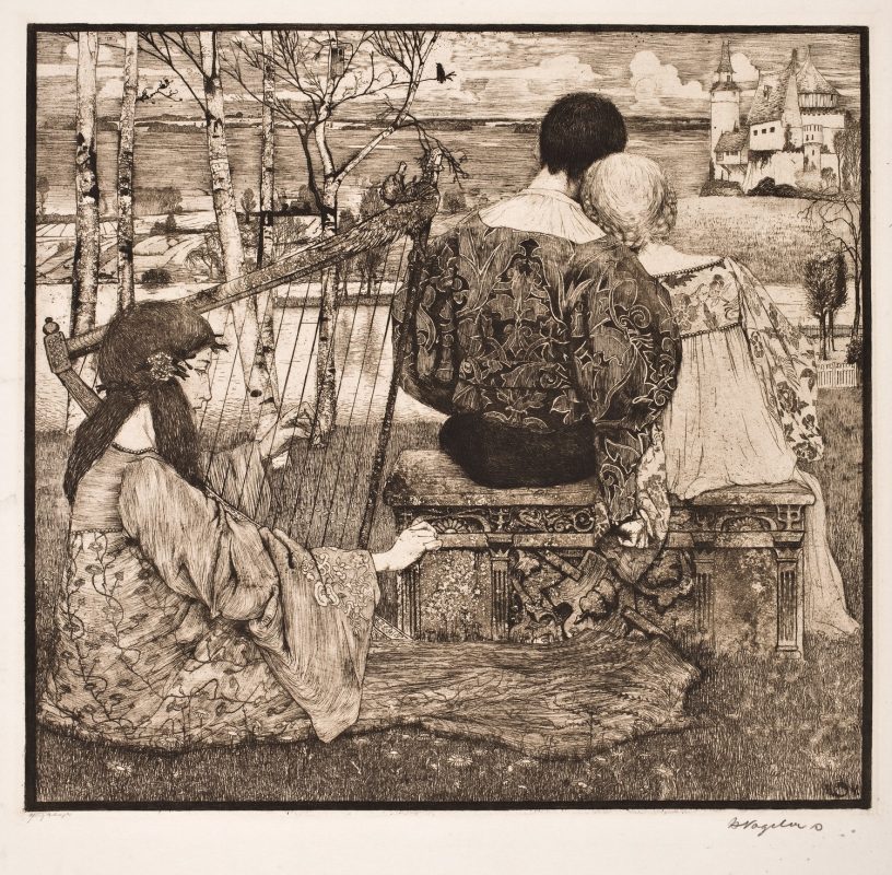 Johann Heinrich Vogeler, „Miłość”, 1896, grafika (akwaforta), Muzeum Narodowe we Wrocławiu (źródło: materiały prasowe organizatora)