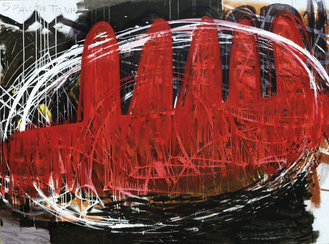 Eugeniusz Minciel, 5 palców to nie, akryl na płótnie, 200 x 272 cm, 2010 (źródło: materiały prasowe organizatora)