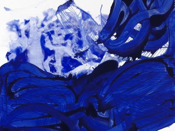 Urszula Wilk, Seria Bluemetrie nr 12, płótno, akryl, olej, 200 x 175 cm, 2016 (źródło: materiały prasowe organizatora)
