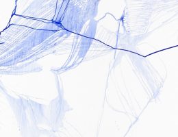 Urszula Wilk, Seria Bluemetrie nr 29, płótno, akryl, olej, 200 x 175 cm, 2017 (źródło: materiały prasowe organizatora)