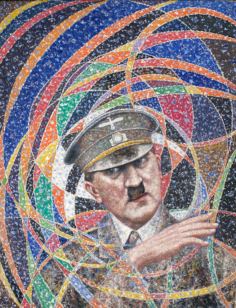 Bolesław Biegas, „Adolf Hitler”, 1945/1946, olej na płycie, 65 x 50 cm, fot. Muzeum im. Bolesława Biegasa w Warszawie (źródło: materiały prasowe)