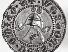 Srebrny tłok herbowej pieczęci Thimona von Smogrow, XIV w. (źródło: materiały prasowe organizatora)