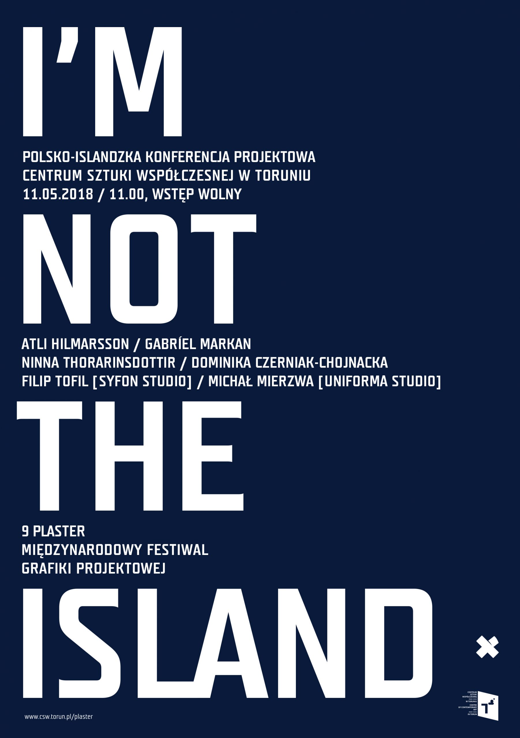 Konferencja „I'm not the island” – afisz (źródło: materiały prasowe organizatora)