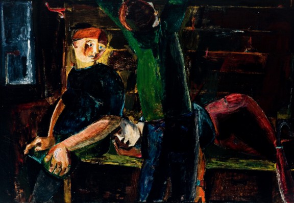 Tadeusz Brzozowski, „Wagon”, 1946, olej, płótno, własność prywatna (źródło: materiały prasowe organizatora)