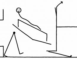 Michał Gayer, „Chodzę, leżę, siedzę i coś się pojawia. Kornel Janczy”, rysunek tuszem na papierze, 2018 (źródło: materiały prasowe organizatora)