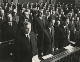 Posłowie w Sejmie Ustawodawczym, ok. 1952, fot. archiwum ZNiO (źródło: materiały prasowe organizatora)