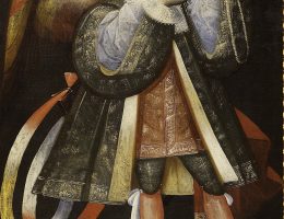 „Archanioł z arkebuzem”, autor nieznany, Alto Peru, XVIII w., olej, płótno, 109 × 80 cm, Colección Barbosa-Stern (źródło: materiały prasowe organizatora)