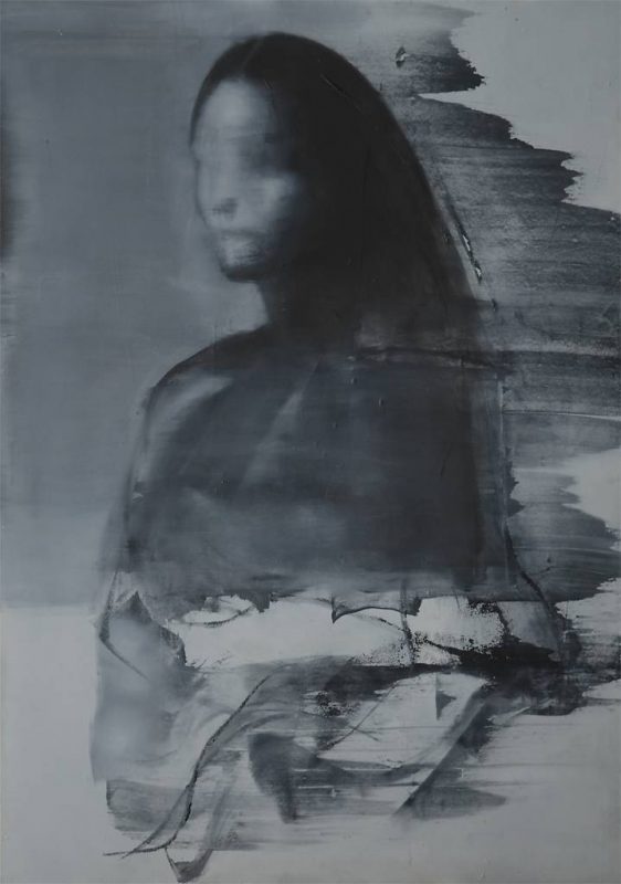 Weronika Pawłowska, „Wieloportret”, 2017, akryl na płycie, 120 x 154 cm (źródło: materiały prasowe organizatora)