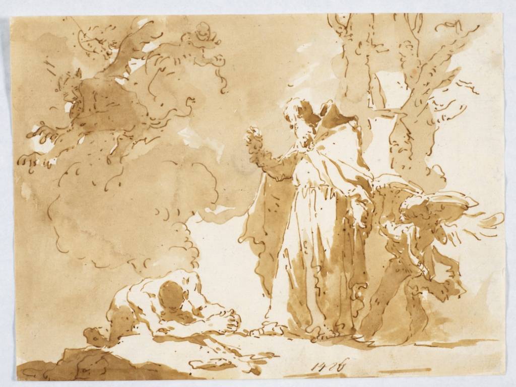 Giovanni Battista Tiepolo, „Św. kapucyn nawracający heretyka”, Muzeum Narodowe w Gdańsku, fot.© Muzeum Narodowe w Gdańsku (źródło: materiały prasowe organizatora)