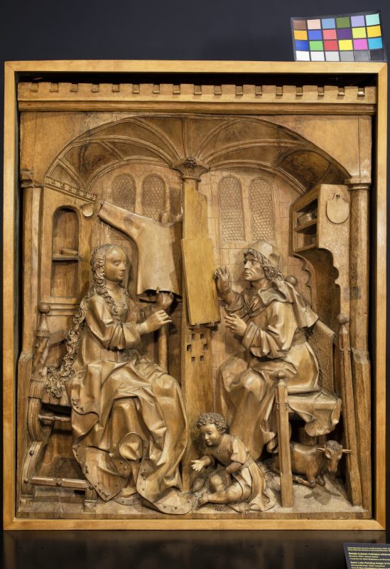 Jakob Beinhart, „Św. Łukasz malujący Madonnę”, fragment, ok. 1506 r. Muzeum Narodowe w Warszawie (źródło: materiały prasowe organizatorów)